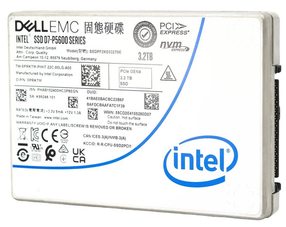 SSDPF2KE032T9E - Intel 3.2TB PCI-Express 3.0 x4 NVMe Mixed Use U.2 2.5-inch Solid State Drive