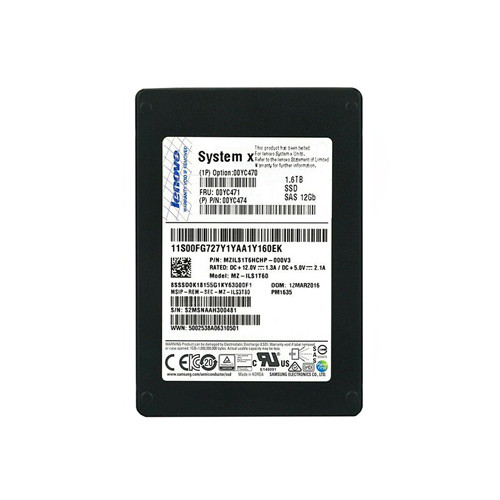 00YC474 - Lenovo 1.6TB SAS 12Gb/s Hot Swappable 2.5-inch Solid State Drive