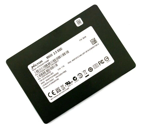 MTFDDAK1T0MBF-1AN12A - Micron 1TB SATA 6Gb/s NAND MLC (SED) 2.5-inch Solid State Drive