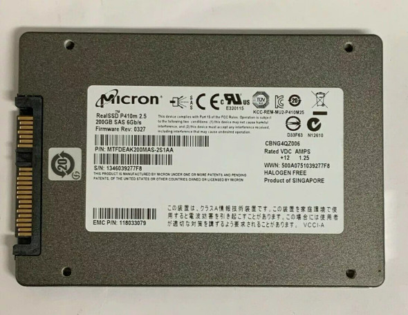 MTFDEAK200MAS-2S1AA - Micron 200GB SAS 6Gb/s 2.5-inch Solid State Drive