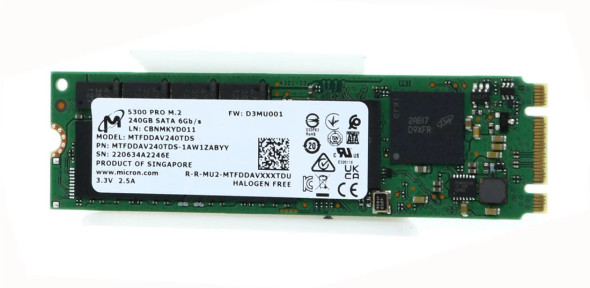 MTFDDAV240TDS-1AW1ZABYYR - Micron 5300 PRO Series 240GB SATA 6Gb/s Triple-Level Cell 3D NAND M.2 2280 Solid State Drive