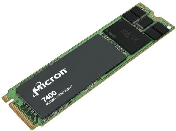 MTFDKBG3T8TDZ-1AZ1ZABYY - Micron 7400 Pro 3.84TB PCI-Express 4.0 X4 NVMe (V1.4) Read Intensive 3D NAND TLC (512n) M.2 22110 Solid State Drive