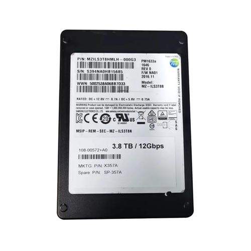 108-00572+A0 - NetApp 3.8TB SAS 12Gb/s 2.5-inch Solid State Drive with Caddy
