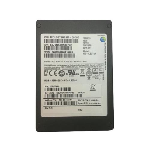 SP-356A-R6 - NetApp 3.8TB SAS 12Gb/s 2.5-inch Solid State Drive for DS2246 StorageShelf