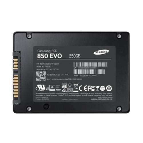 MZ-75E250B/AM - Samsung 850 EVO 250GB SATA 6Gb/s TLC (AES 256-bit / TCG Opal 2.0) 2.5-inch Solid State Drive