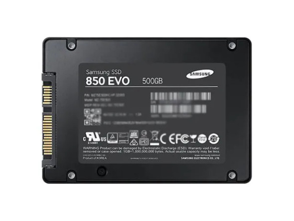 MZ-75E500RW - Samsung 850 EVO 500GB SATA 6Gb/s TLC (AES 256-bit / TCG Opal 2.0) 2.5-inch Solid State Drive
