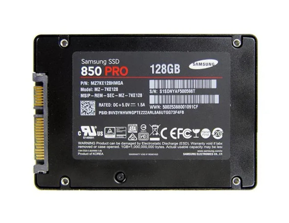 MZ7KE128HMGA - Samsung 850 PRO 128GB SATA 6Gb/s MLC (AES 256-Bit / TCG Opal 2.0) 2.5-inch Solid State Drive
