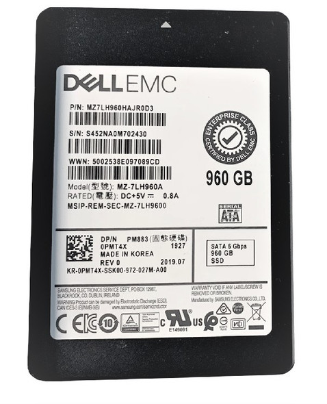 MZ-7LH960A - Samsung 960GB SATA 6Gb/s Read Intensive 2.5-inch Solid State Drive Dell Oem