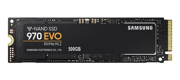 MZ-V7E500 - Samsung 970 EVO 500GB PCI-Express 3.0 x4 NVMe 3D V-NAND MLC (AES-256 / TCG / Opal IEEE1667 ) M.2 2280 Solid State Drive