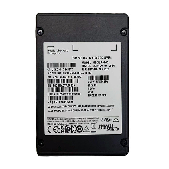 MZXLR6T4HALA-00AH3 - Samsung PM1735 6.4TB PCI Express NVMe 4.0 Mixed Use 2.5-inch Solid State Drive