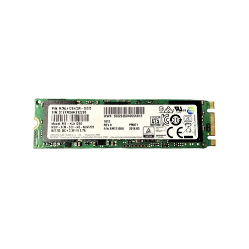 MZ-NLN1280 - Samsung PM871 128GB SATA 6Gb/s Mainstream Endurance TLC (AES-256) M.2 2280 Solid State Drive