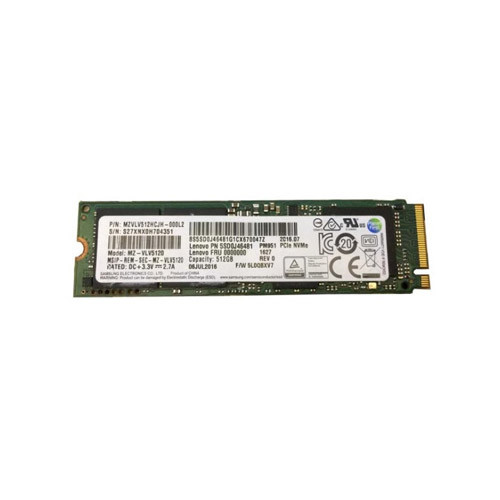 MZ-VLV5120 - Samsung PM951 Series 512GB PCI-Express Gen 3.0 X4 NVMe TLC M.2 2280 Solid State Drive