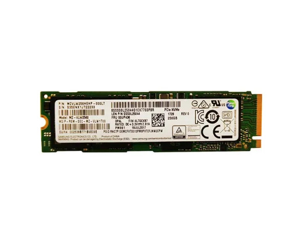 MZVLW256HEHP-000L7 - Samsung PM961 256GB Triple-Level-Cell PCI Express NVMe 3.0 x4 M.2 2280 Solid State Drive