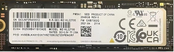 MZ-VL21T00 - Samsung PM9A1 1TB PCI Express 4.0 x4 NVMe Solid State Drive