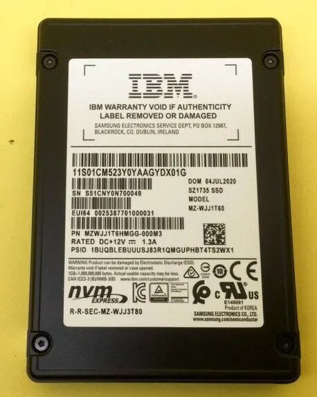 MZ-WJJ1T60 - Samsung Sz1735 Series 1.6TB PCI Express X4 NVMe U.2 2.5-inch Solid State Drive IBM Oem