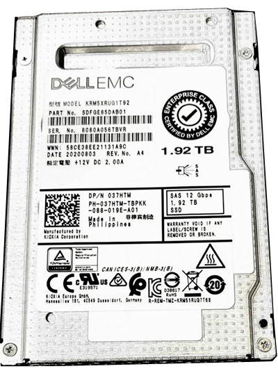 SDFGE85DAB01 - Toshiba 1.92TB SAS 12Gb/s Triple-Level Cell 3D Bics Flash Read Intensive 2.5-inch Solid State Drive
