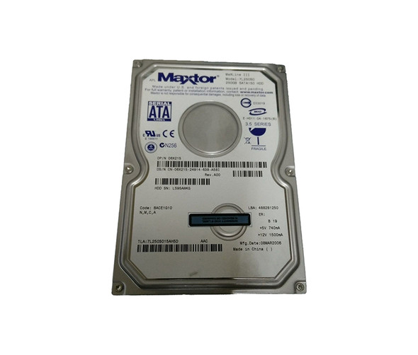 6X215 - Dell 250GB 7200RPM SATA 3Gb/s 8MB Cache 3.5-inch Hard Drive for DimensionS