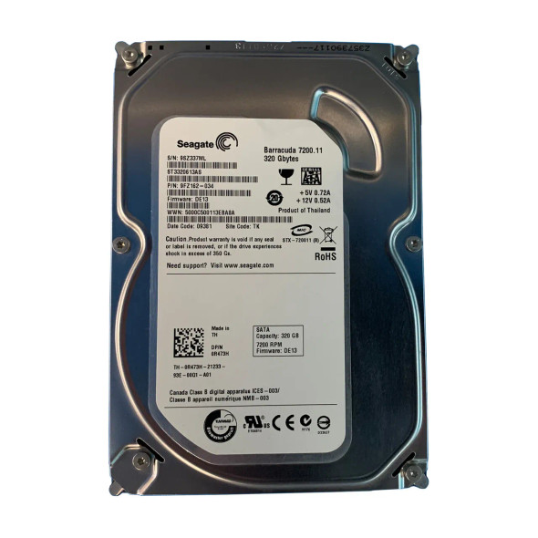 R473H - Dell 320GB 7200RPM SATA 3Gb/s 16MB Cache 3.5-inch Low Profile (1.0inch) Hard Drive for VO