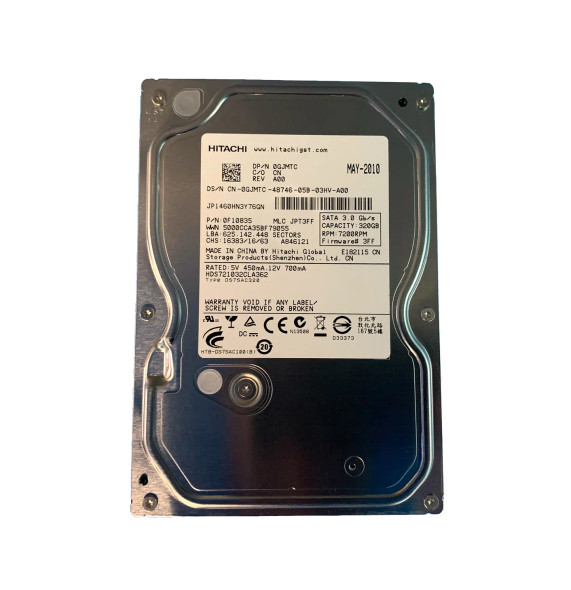0F10835 - HGST Deskstar 7K1000.C Series 320GB 7200RPM SATA 3Gb/s 16MB Cache 3.5-inch Hard Drive
