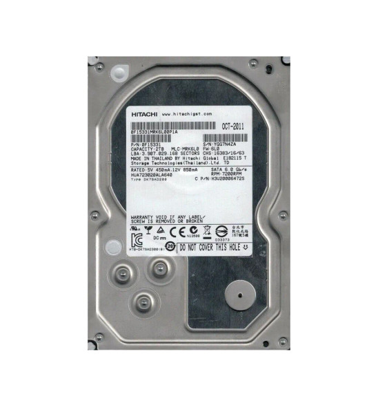 0F15331 - HGST Ultrastar 7K3000 2TB 7200RPM SATA 6Gb/s 64MB Cache (512e) 3.5-inch Hard Drive