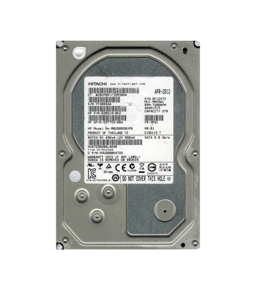 0F12472 - HGST Ultrastar 7K3000 Series 2TB 7200RPM SATA 6Gb/s 64MB Cache (512e) 3.5-inch Hard Drive