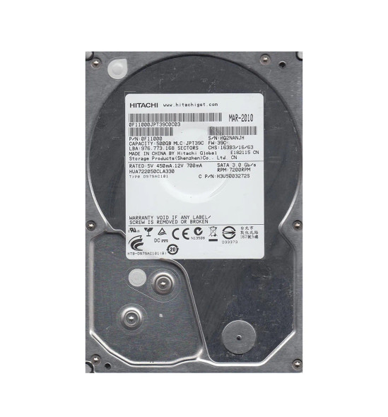 HUA722050CLA330 - HGST Ultrastar A7K2000 500GB 7200RPM 32MB Cache SATA 3Gb/s 3.5-inch Hard Drive