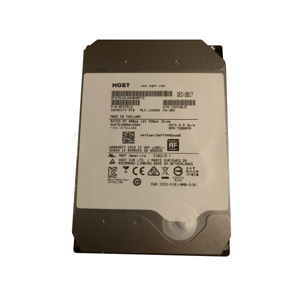 HUH721008ALE604 - HGST Ultrastar DC HC510 8TB 7200RPM SATA 6Gb/s 256MB Cache (512e / SE) 3.5-inch Hard Drive