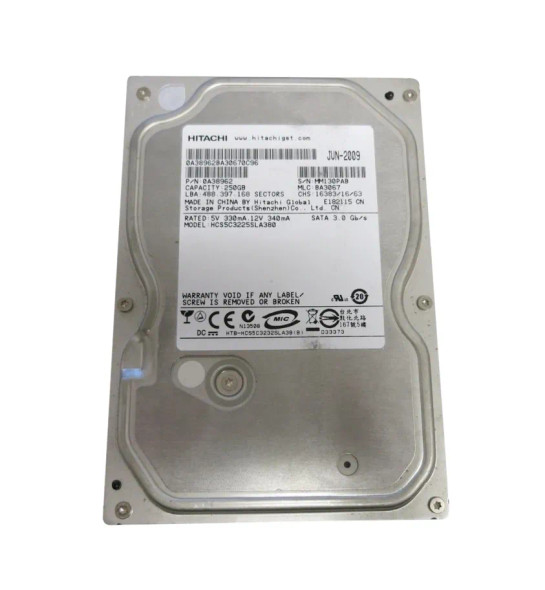 HCS5C3225SLA380 - Hitachi CinemaStar 5K320 Series 250GB 5400RPM SATA 3Gb/s 8MB Cache 3.5-inch Hard Drive