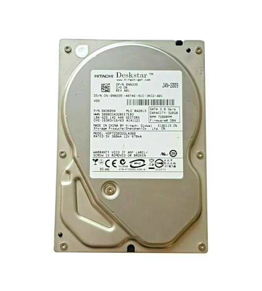 HDP725032GLA360 - Hitachi Deskstar P7K500 Series 320GB 7200RPM SATA 3Gb/s 16MB Cache 3.5-inch Hard Drive