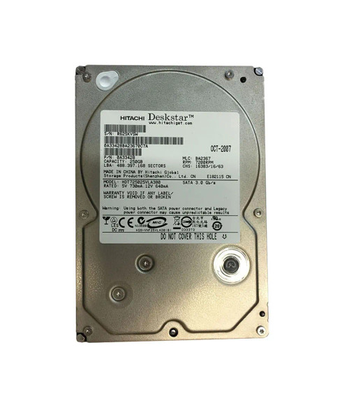 0A33428 - Hitachi Deskstar T7K500 250GB 7200RPM 8MB Cache SATA 3Gb/s 3.5-inch Hard Drive