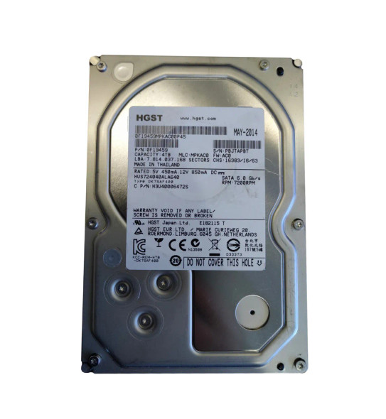 H3U40006472S - Hitachi Ultrastar 7K4000 4TB SATA 6Gb/s 64MB Cache(512n) 3.5-inch Hard Drive