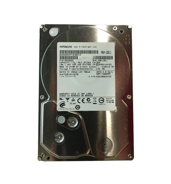 H3U10003272S - Hitachi Ultrastar A7K2000 Series 1TB 7200RPM SATA 3Gb/s 32MB Cache (512e) 3.5-inch Hard Drive