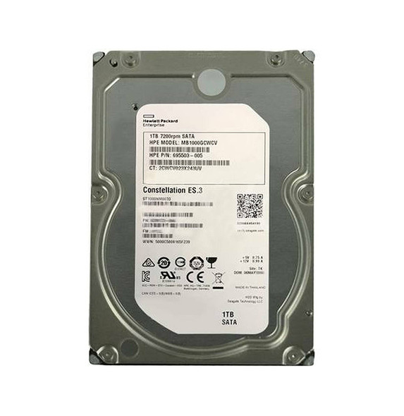 695503-005 - HP 1TB 7200RPM SATA 6Gb/s 3.5-inch Midline Hard Drive