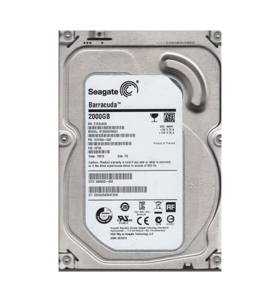 662623-002 - HP 2TB 7200RPM SATA 6Gb/s 64MB Cache 3.5-inch Hard Drive