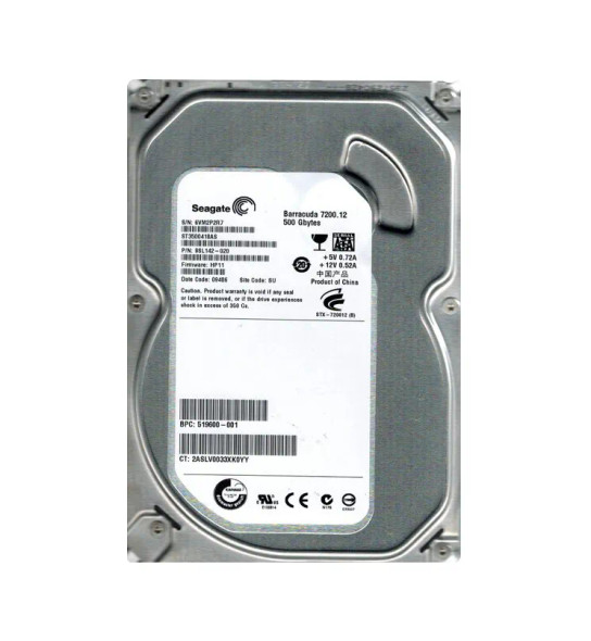 519600-001 - HP 500GB 7200RPM SATA 3Gb/s 3.5-inch Hard Drive
