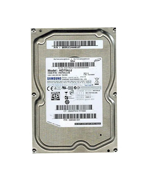 588580-001 - HP 750GB 7200RPM SATA 3Gb/s 16MB Cache 3.5-inch Hard Drive