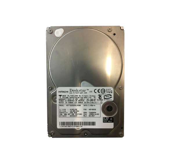 41N3150 - IBM 250GB 7200RPM SATA 3Gb/s 8MB Cache 3.5-inch Hard Drive