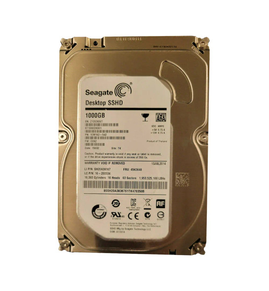 1CM162-542 - Seagate 1TB 7200RPM SATA 6Gb/s Multi-Level Cell 8GB NAND Flash 64MB Cache 3.5-inch Hybrid Hard Drive