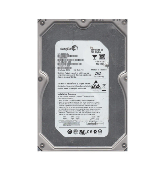 9BL14E-038 - Seagate Barracuda 250GB 7200RPM SATA 3Gb/s 16MB Cache 3.5-inch Hard Drive