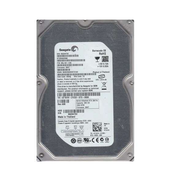 9BL14E-039 - Seagate Barracuda 250GB 7200RPM SATA 3Gb/s 16MB Cache 3.5-inch Hard Drive