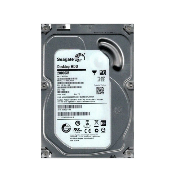 1ER164-020 - Seagate Barracuda 2TB 7200RPM SATA 6Gb/s 64MB Cache 3.5-inch Hard Drive