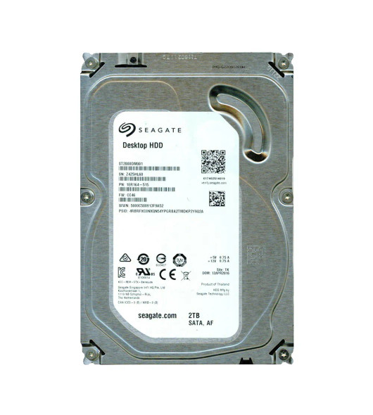 1ER164-515 - Seagate Barracuda 2TB 7200RPM SATA 6Gb/s 64MB Cache 3.5-inch Hard Drive