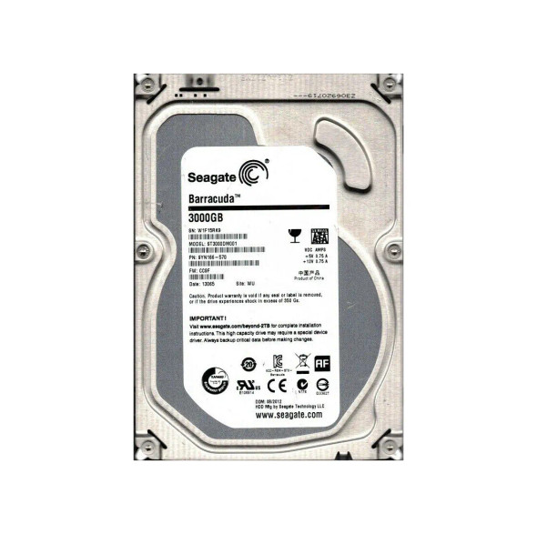9YN166-570 - Seagate Barracuda 3TB 7200RPM SATA 6Gb/s 64MB Cache 3.5-inch Hard Drive