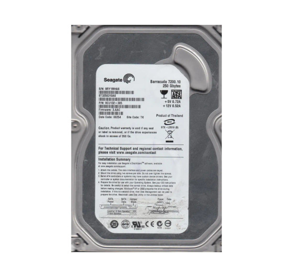9EU132-305 - Seagate Barracuda 7200.10 250GB 7200RPM SATA 3Gb/s 8MB Cache 3.5-inch Hard Drive