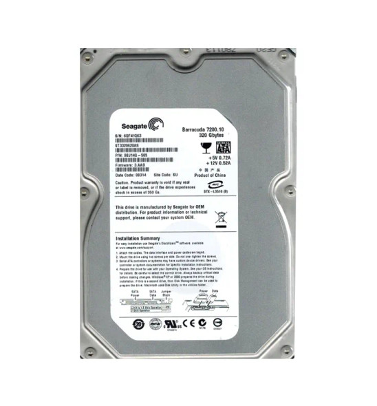 9BJ14G-505 - Seagate Barracuda 7200.10 320GB 7200RPM 16MB Cache SATA 3Gb/s 3.5-inch Hard Drive