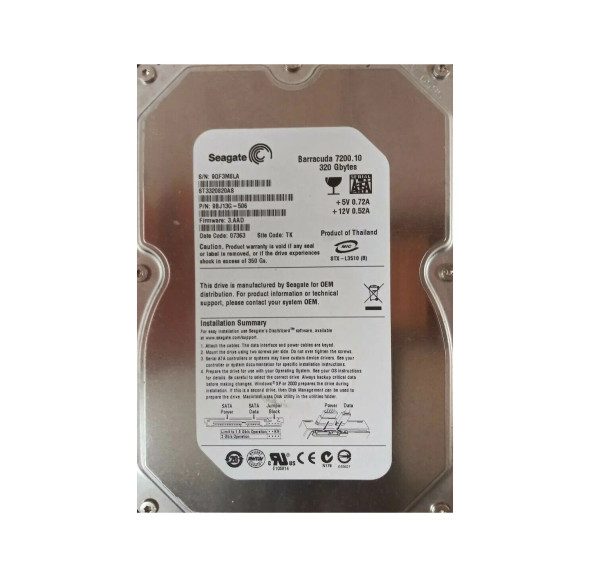 9BJ13G-506 - Seagate Barracuda 7200.10 320GB 7200RPM SATA 3Gb/s 8MB Cache 3.5-inch Hard Drive