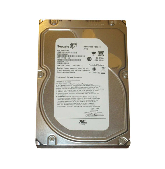 9SY158-568 - Seagate Barracuda 7200.11 2TB 7200RPM SATA 3Gb/s 32MB Cache 3.5-inch Hard Drive
