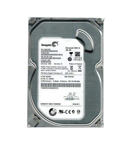9YP14C-542 - Seagate Barracuda 7200.12 320GB 7200RPM SATA 6Gb/s 16MB Cache 3.5-inch Hard Drive
