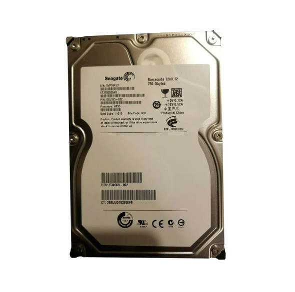 9SL153-022 - Seagate BarraCuda 7200.12 750GB 7200RPM SATA 3Gb/s 32MB Cache 3.5-inch Hard Drive