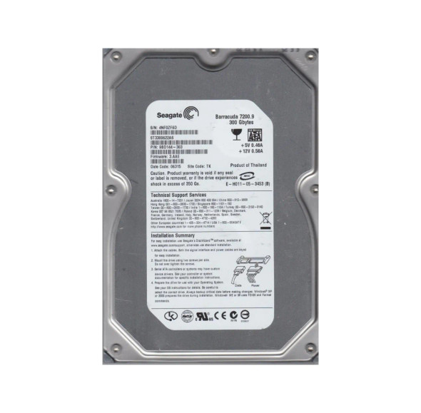 9BD144-303 - Seagate Barracuda 7200.9 300GB 7200RPM 16MB Cache SATA 3Gb/s 3.5-inch Hard Drive